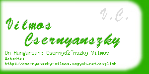 vilmos csernyanszky business card